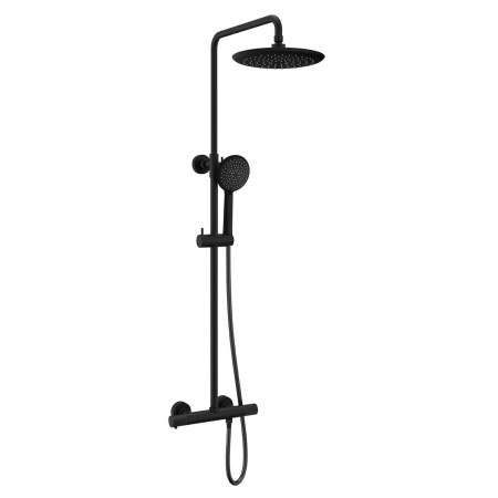 Душевая стойка Vincea Desire VSFS-1D0TMB настенная цвет черный с термостатом