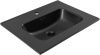 Раковина керамическая Aquanet Flat 00329253 60х50 полувстраиваемая цвет черный 1 отверстие под смеситель