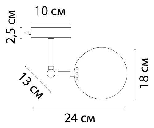 Бра Arte Lamp Bolla (Болла) A1664AP-1GO - фото 3
