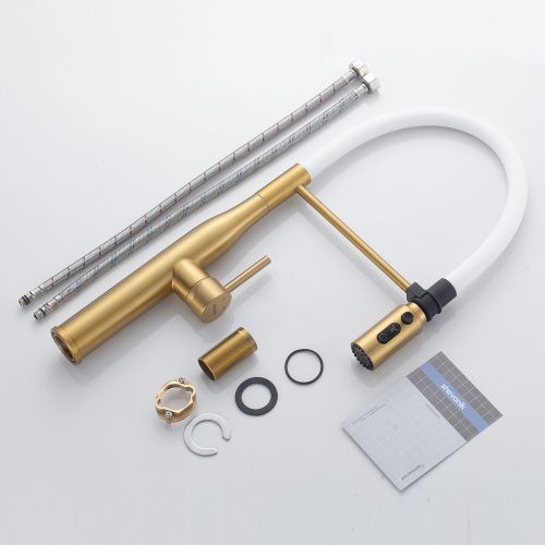 Смеситель для кухни Shevanik S123G-1 на мойку золото - фото 4