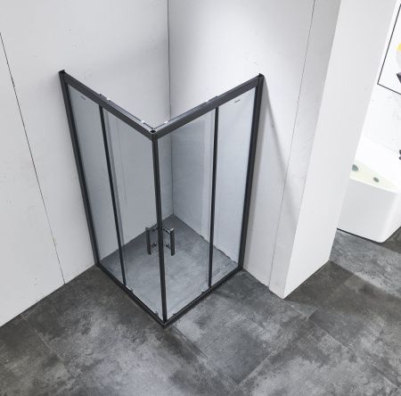 Душевой уголок Timo Imwei YL-9002B 90х90 стекло матовое профиль хром с поддоном