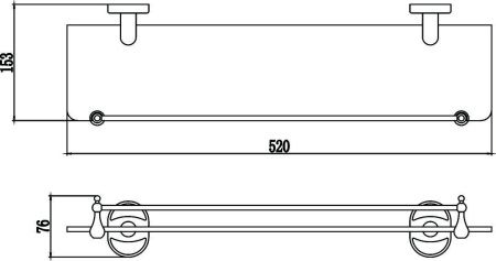 Полка в ванную комнату Savol S-007091