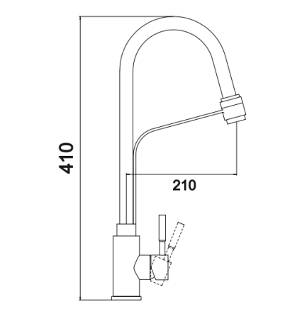 Смеситель для кухни Fmark FS26829-12 на мойку сатин