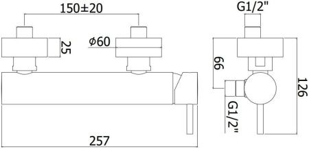 Смеситель для душа Paffoni Light LIG168CR настенный хром