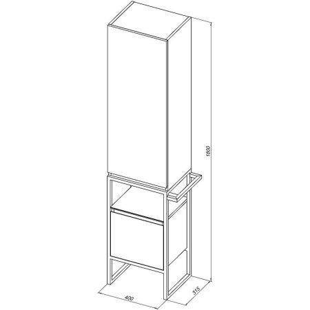 Шкаф-пенал Allen Brau Priority 1.31005.PWM 40х180 напольный цвет серый