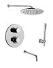 Душевая система Paffoni Light KITLIQ019CR046 встраиваемая в стену цвет хром с термостатом