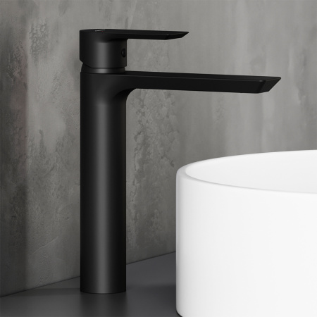 Смеситель Damixa Apollo 470250300 на раковину/на столешницу черный без термостата