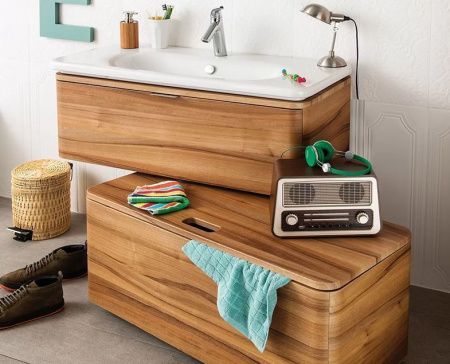 Тумба с раковиной Vitra Nest Trendy 56138 80х50 подвесная цвет коричневый