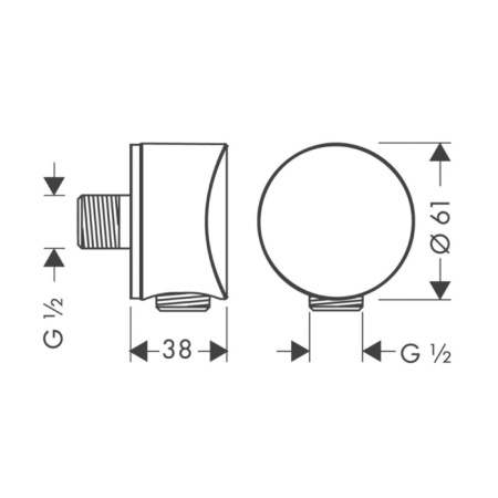 Шланговое подсоединение Hansgrohe FixFit S 26453140