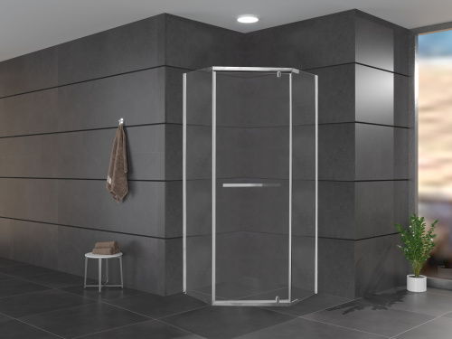 Душевой уголок Cerutti SPA CHIKA ZP91T 90х90 стекло прозрачное профиль хром глянцевый - фото 5