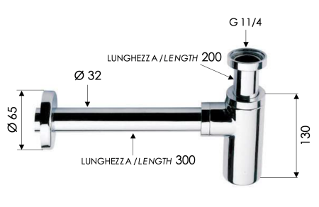 Сифон для раковины Remer 958LXV