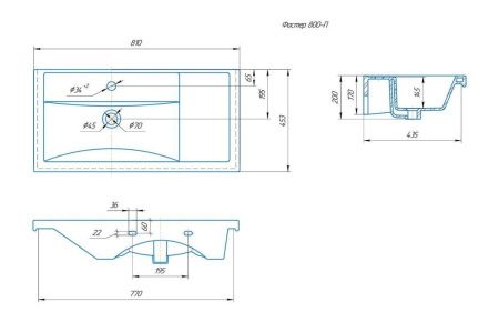Раковина керамическая Onika Фостер 4640021065198 80х50 накладная цвет белый 1 отверстие под смеситель