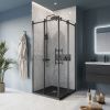Душевой уголок BelBagno MARINO MARINO-A-2-100-C-NERO 100х100 стекло прозрачное профиль черный без поддона