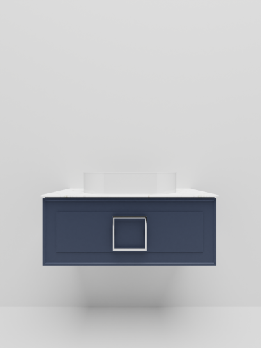 Тумба со столешницей La Fenice CUBO NFNC-01-CUB-BG-80-3-GG 80х36х49 подвесная цвет синий - фото 2