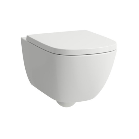 Чаша унитаза подвесная Laufen Palomba 8.2080.2.000.000.1 цвет белый без сиденья безободковая душевой смыв