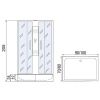 Душевая кабина River QUADRO 10000002985 100х80 прямоугольная без крыши ориентация универсальная