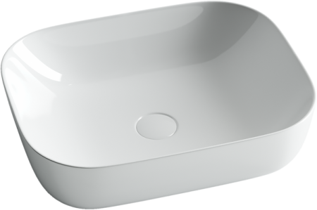 Раковина из сантехнического фарфора Ceramica Nova ELEMENT CN6008 50х40 накладная цвет белый без отверстий под смеситель