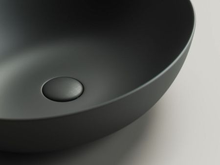 Раковина из сантехнического фарфора Ceramica Nova ELEMENT CN6017MDH 50х40 накладная цвет черный без отверстий под смеситель