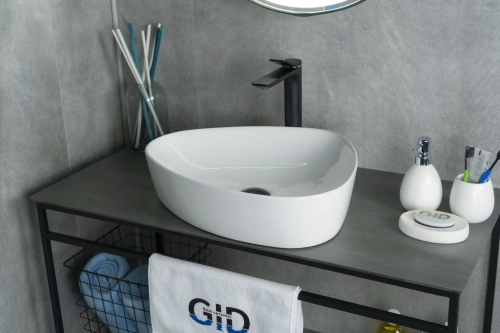 Раковина керамическая Gid Creativo 51139 50х40 накладная цвет белый - фото 5