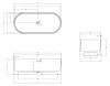 Ванна из искусственного камня Abber Stein AS9607 170х75 отдельностоящая овальная с ножками