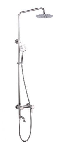 Душевая стойка Fmark FS8345 настенная цвет сатин - фото 2