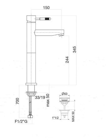 Смеситель Webert RI830402740 на раковину белый