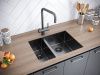 Кухонная мойка Paulmark GERBERG 59/2S UNI PM225944-GMR 35х40 цвет вороненая сталь поверхность брашированная