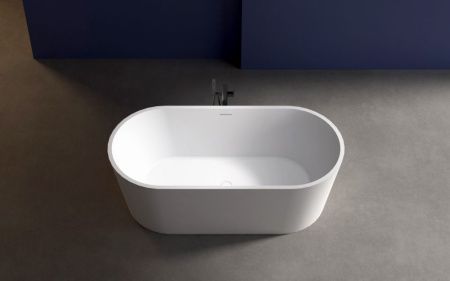 Ванна акриловая Abber AB9209MW 170х80 отдельностоящая овальная с каркасом