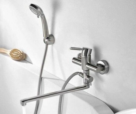 Смеситель для ванны Wasserkraft Wern 4200 4202L настенный никель