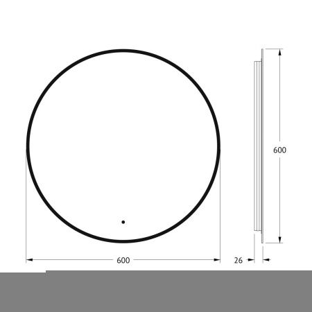 Зеркало с подсветкой Defesto AURA DF 2983R 60х60 подвесное
