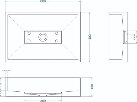 Раковина из искусственного камня Uperwood Angkor 291020324 60х40 накладная цвет черный