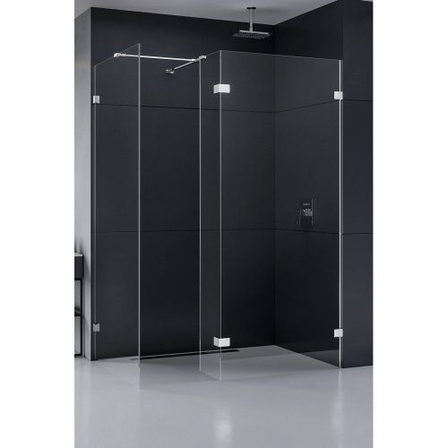 Душевая перегородка New Trendy EVENTA Chrome EXK-4619 90х200 стекло прозрачное профиль хром - фото 3