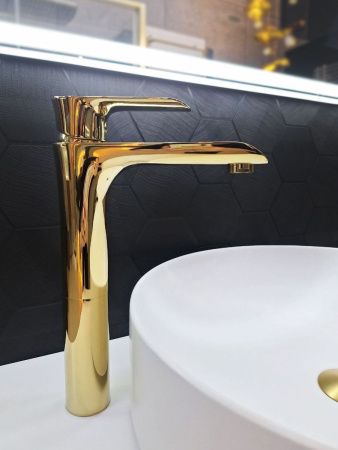 Смеситель для раковины AltroBagno Costanza AltroBagnoCostanza010214Or на столешницу золото