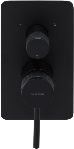 Смеситель для ванны с душем Allen Brau Priority 5.31A11-31 встраиваемый в стену черный без термостата - фото 3