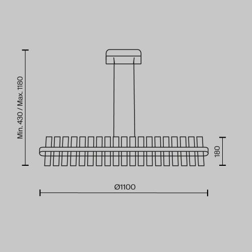 Светильник подвесной Maytoni Mirage Modern MOD173PL-L48BS3K - фото 3