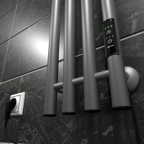 Полотенцесушитель Маргроид Inaro Inaro-12018-1049-7024R 21х120 электрический графитовый серый - фото 5