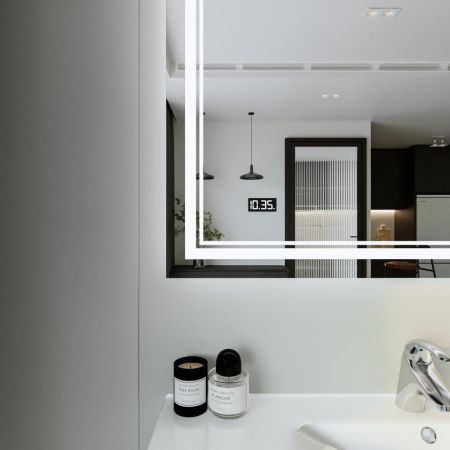 Зеркало с подсветкой Бриклаер Эстель 4627125414312 100х80 подвесное