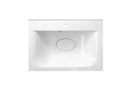 Раковина из искусственного камня Эстет Бали ФР-00014910 70х50 накладная цвет белый 1 отверстие под смеситель