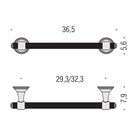 Полотенцедержатель Colombo Hermitage B3309.HPS