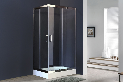 Душевой уголок Royal Bath HPD RB8090HPD-T-CH 90х80 стекло прозрачное профиль хром глянцевый - фото 4
