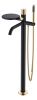 Смеситель Boheme Stick 129-BG.2 напольный черный/золото