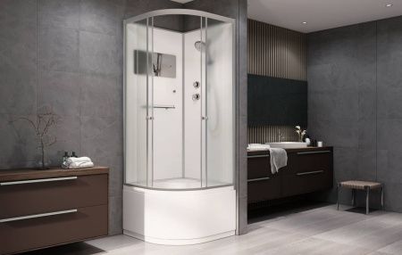 Душевая кабина AvaCan D10 100х100 четверть круга без крыши ориентация универсальная