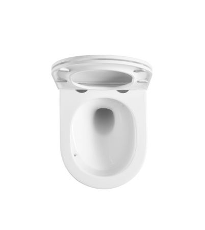 Унитаз подвесной Grossman Торнадо GR-4411SQ белый с сиденьем микролифт безободковый смыв торнадо