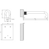 Смеситель для раковины Gessi Inciso 58107#031 встраиваемый в стену хром (внешняя часть)