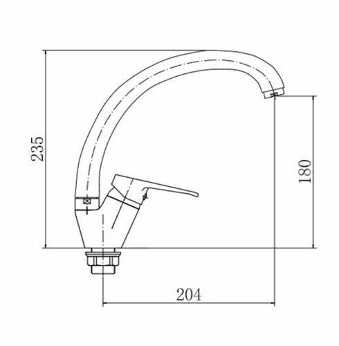 Смеситель для кухни Fashun A4113-2 на мойку хром - фото 3