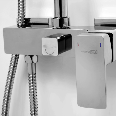 Душевая стойка WasserKRAFT A17702 настенная цвет хром
