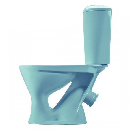 Унитаз-компакт напольный с бачком Santeri Версия 1P4015S0600BF голубой с сиденьем каскадный смыв