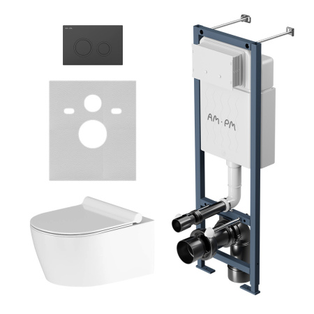 Комплект унитаз с инсталляцией Am.Pm Jupiter IS110138.DX77C1700 Комплект унитаз с инсталляцией Am.Pm Jupiter IS110138.DX77C1700