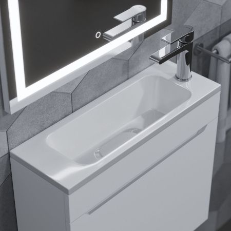 Раковина из искусственного камня Uperwood Modul 2911020338 60х20 полувстраиваемая цвет белый