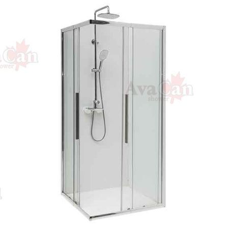 Душевой уголок AvaCan KС80 90х90 стекло прозрачное профиль хром без поддона